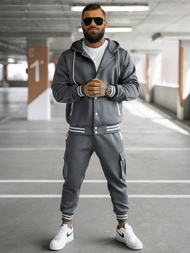 Komplet dresowy męski grafitowy OZONEE JS/27C6506/5Z