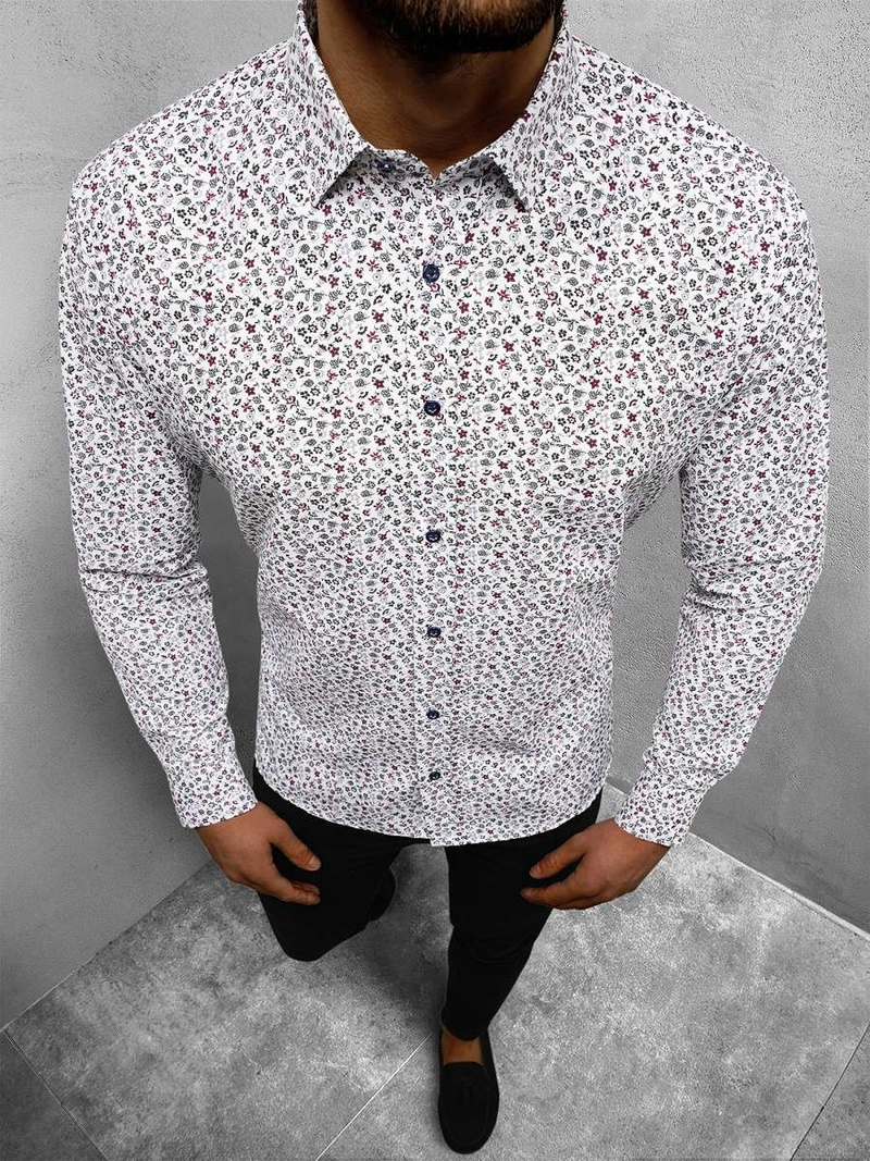 Koszula męska biała OZONEE O/3422