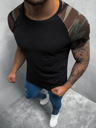 T-Shirt męski czarny-moro OZONEE O/1176