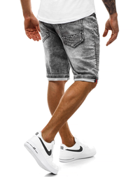 Шорти джинсові чоловічі Темно-сірі OZONEE RF/HY320/1