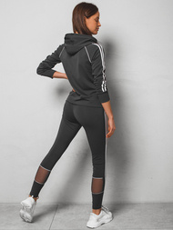 Komplet sportowy dwuczęściowy damski grafitowy OZONEE JS/HD070/2Z