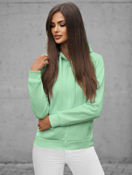 Bluza damska rozpinana z kapturem miętowa OZONEE JS/W03Z