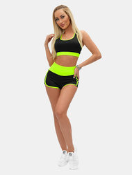Жіночий спортивний костюм з двох частин Чорно-Жовто-неон OZONEE O/XL011/26Z