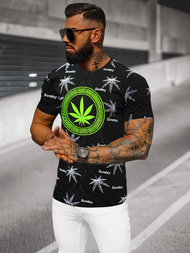 T-shirt męski czarny OZONEE O/T139/3