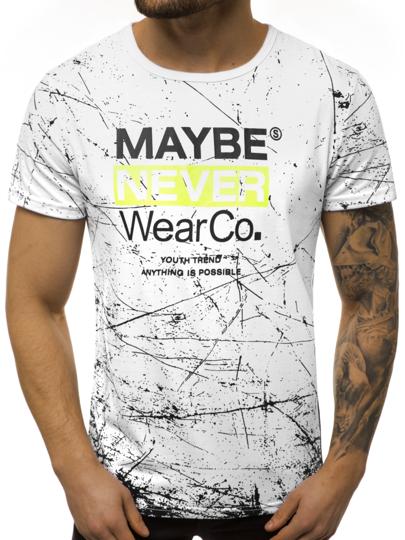 T-Shirt męski biały OZONEE JS/SS10915