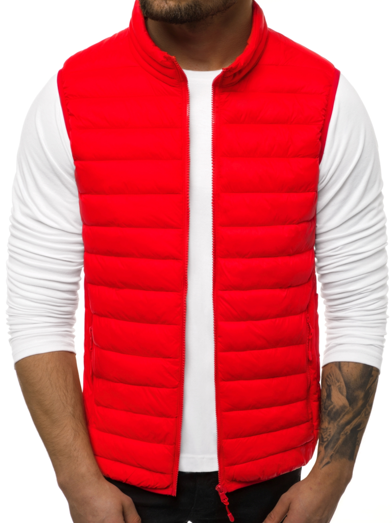 Kamizelka męska pikowana czerwona OZONEE JS/LY32