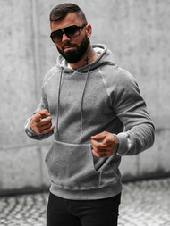 Bluza z kapturem męska grafitowa OZONEE O/8B152/5