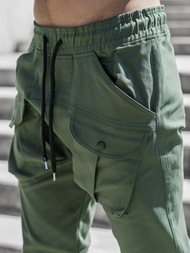 Spodnie męskie chino joggery khaki OZONEE G/11144