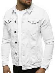 Kurtka jeans męska biała OZONEE G/620