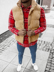 Безрукавка чоловіча Бежева OZONEE E/3950