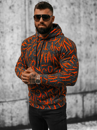 Толстовка Чоловіча Чорно-помаранчева OZONEE O/3504BZZ