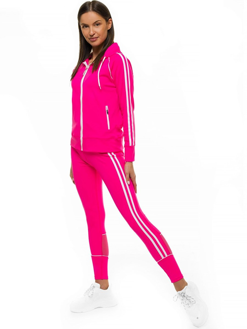 Komplet sportowy dwuczęściowy damski różowy OZONEE JS/HD070/51