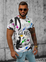 T-shirt męski biały OZONEE JS/8T967