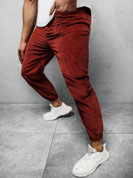 Spodnie męskie sztruksowe bordowe OZONEE R/4083Z