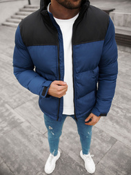 Kurtka zimowa męska pikowana granatowa OZONEE JB/JP1187/6Z