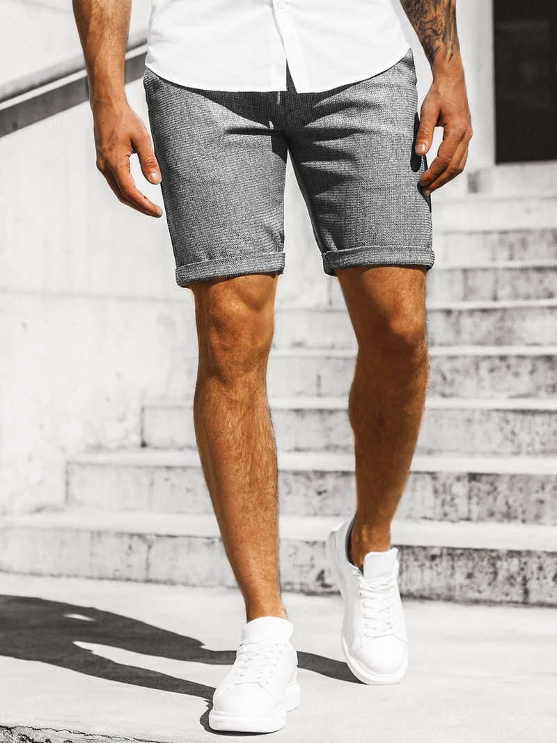 Spodenki męskie chinos szare OZONEE DJ/1004