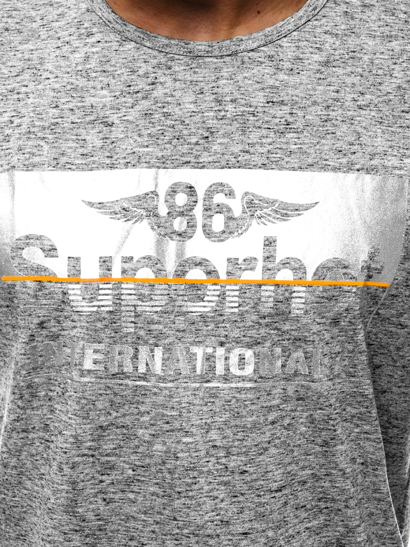 T-Shirt męski grafitowy OZONEE JS/KS2056