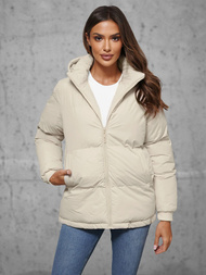 Куртка жіноча екрю OZONEE JS/5M3169/62