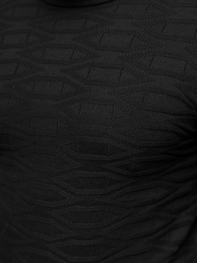 Sweter męski czarny OZONEE O/ZZ190137