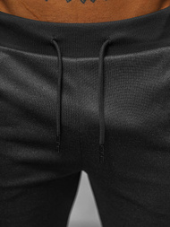 Spodnie dresowe męskie czarne OZONEE O/MM230001