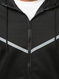 Komplet dresowy męski czarno-zielony OZONEE O/HM703Z