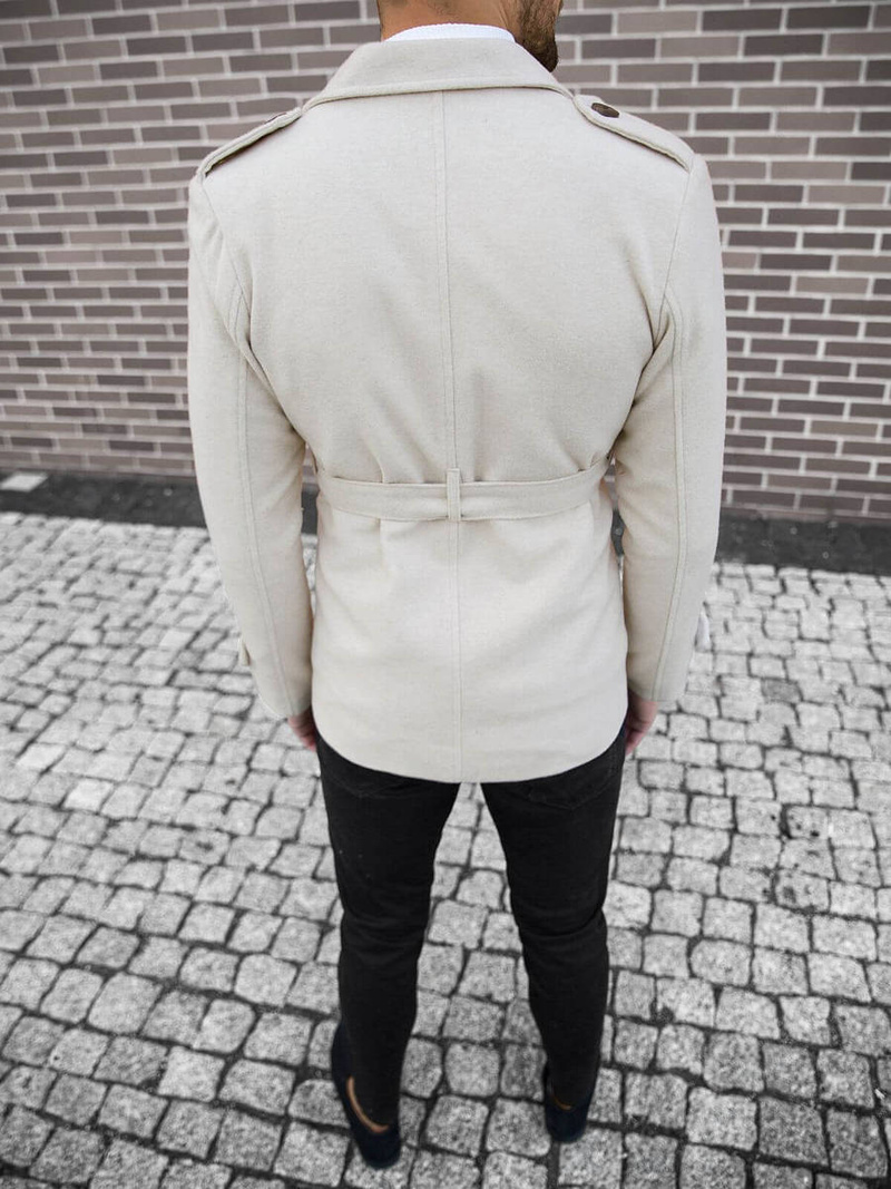 Пальто чоловіче Яскраво-екрю OZONEE O/5627