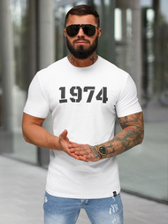 T-shirt męski slim fit biały OZONEE NB/MT3130
