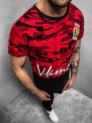 T-Shirt męski czerwony OZONEE JS/SS10978Z