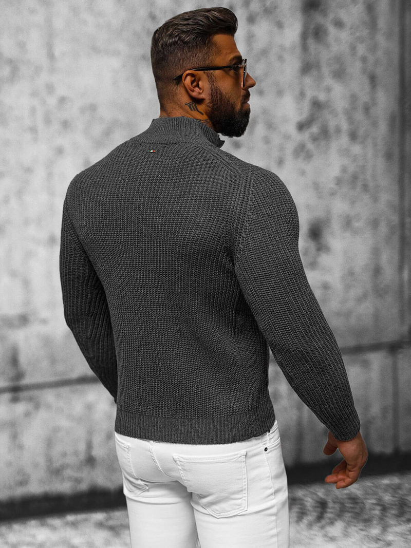 Светр чоловічій графіт OZONEE NB/MM6020/3