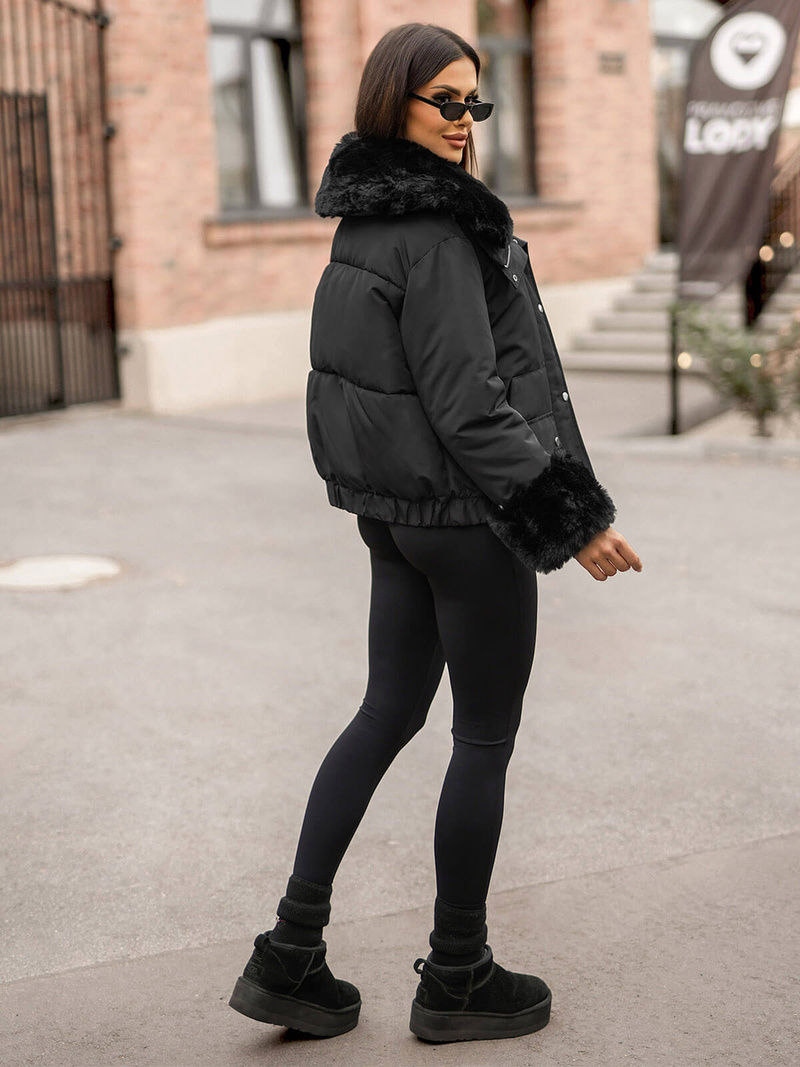 Куртка жіноча чорна OZONEE O/H833