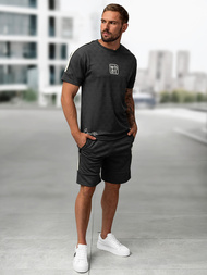 Чоловічий короткий Cпортивний костюм Темно-Графiтовi OZONEE O/QQ1621AB