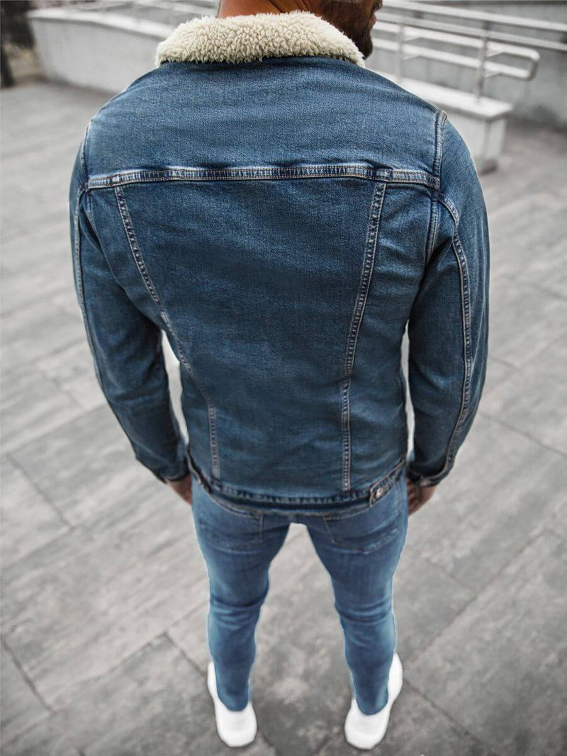 Kurtka męska jeans granatowa OZONEE BN/6608