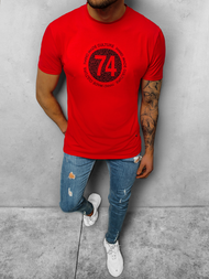 T-Shirt męski czerwony OZONEE NB/3003