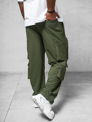 Spodnie męskie cargo wide leg khaki OZONEE O/PS5527