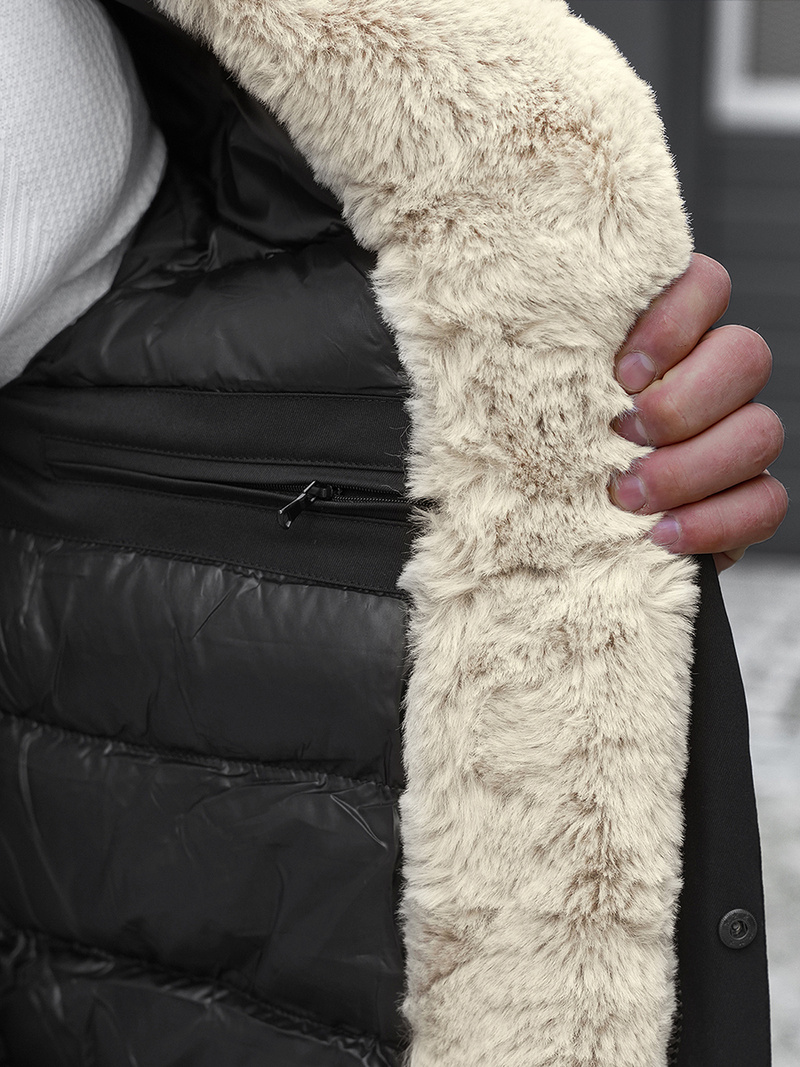 Kurtka zimowa męska czarna OZONEE JS/22M51/392