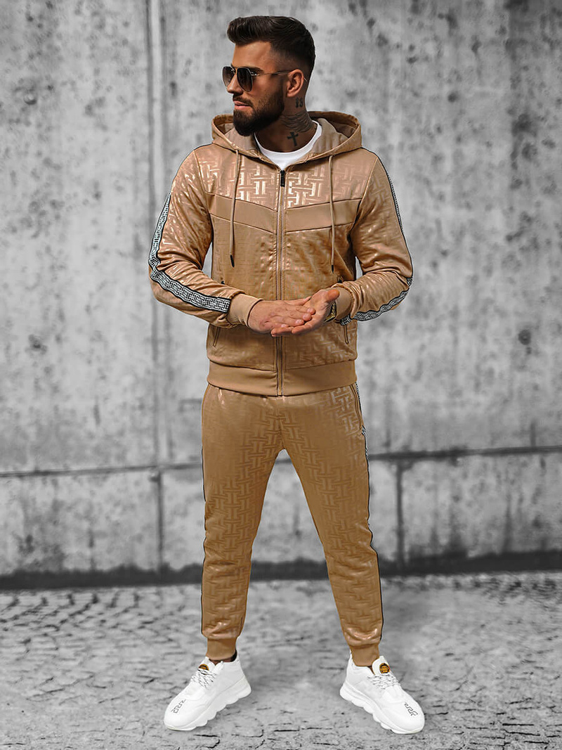 Чоловічий спортивний комплект Бежевий OZONEE O/3A165