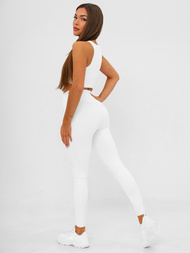 Legginsy damskie białe OZONEE JS/17K585/1