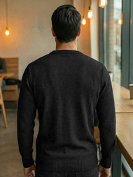 Sweter męski czarny OZONEE JS/59B3607/3