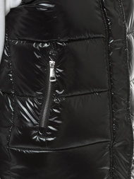 Стьобаний жіночий жилет чорний OZONEE O/SW025/1