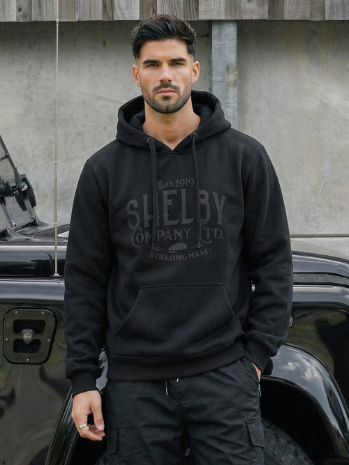 Bluza z kapturem męska czarna OZONEE JS/8B1351/3