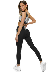 Комплект спортивного костюма з двох частин Чорно-Бiлий OZONEE O/MS016