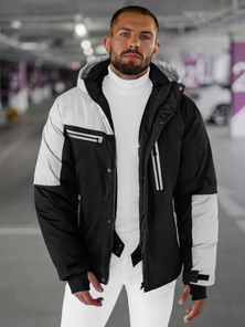 Kurtka zimowa męska czarno-szara OZONEE JS/91M9903/92