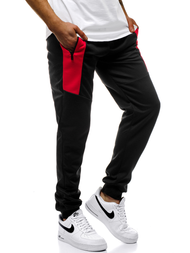 Spodnie dresowe męskie czarne OZONEE JS/JZ11011