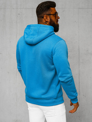 Bluza męska z kapturem rozpinana błękitna OZONEE JS/2008Z 