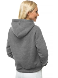 Bluza z kapturem damska ciemno-szara OZONEE O/12102