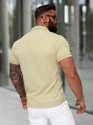 Koszulka męska polo beżowa OZONEE O/YN2/577