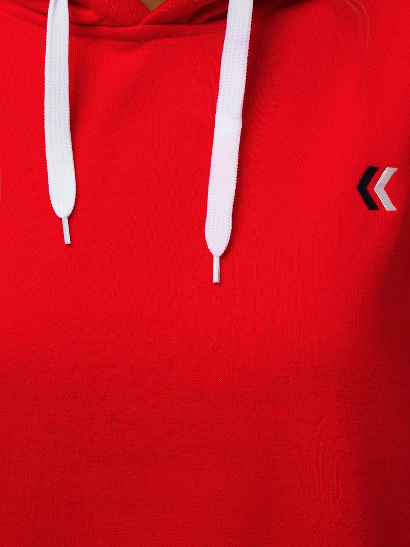 Bluza damska z kapturem czerwona OZONEE JS/KSW2039