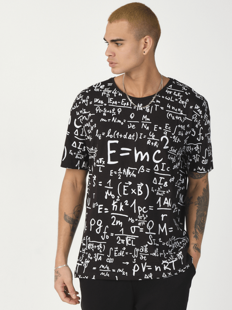 T-Shirt męski z nadrukiem czarny OZONEE MR/21533