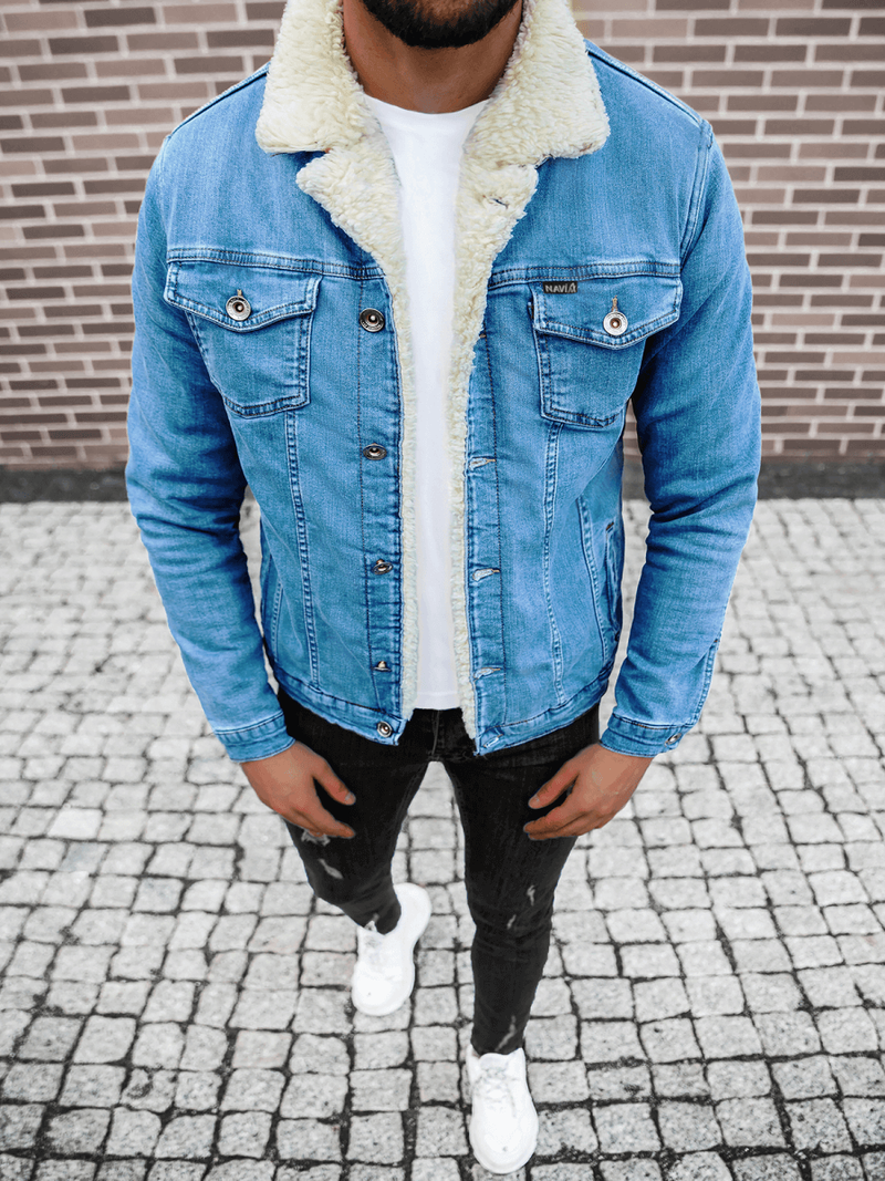 Kurtka męska jeans niebieska OZONEE BN/7274