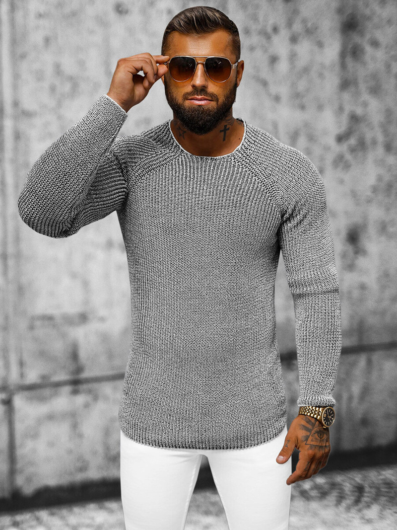 Sweter męski szary OZONEE L/2492